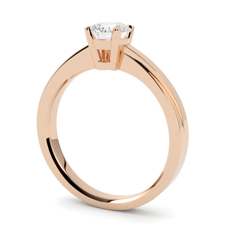 Pierścionek z diamentem Elodie z różowego złota 750 – stworzony w szczecińskiej manufakturze GOLDPORT